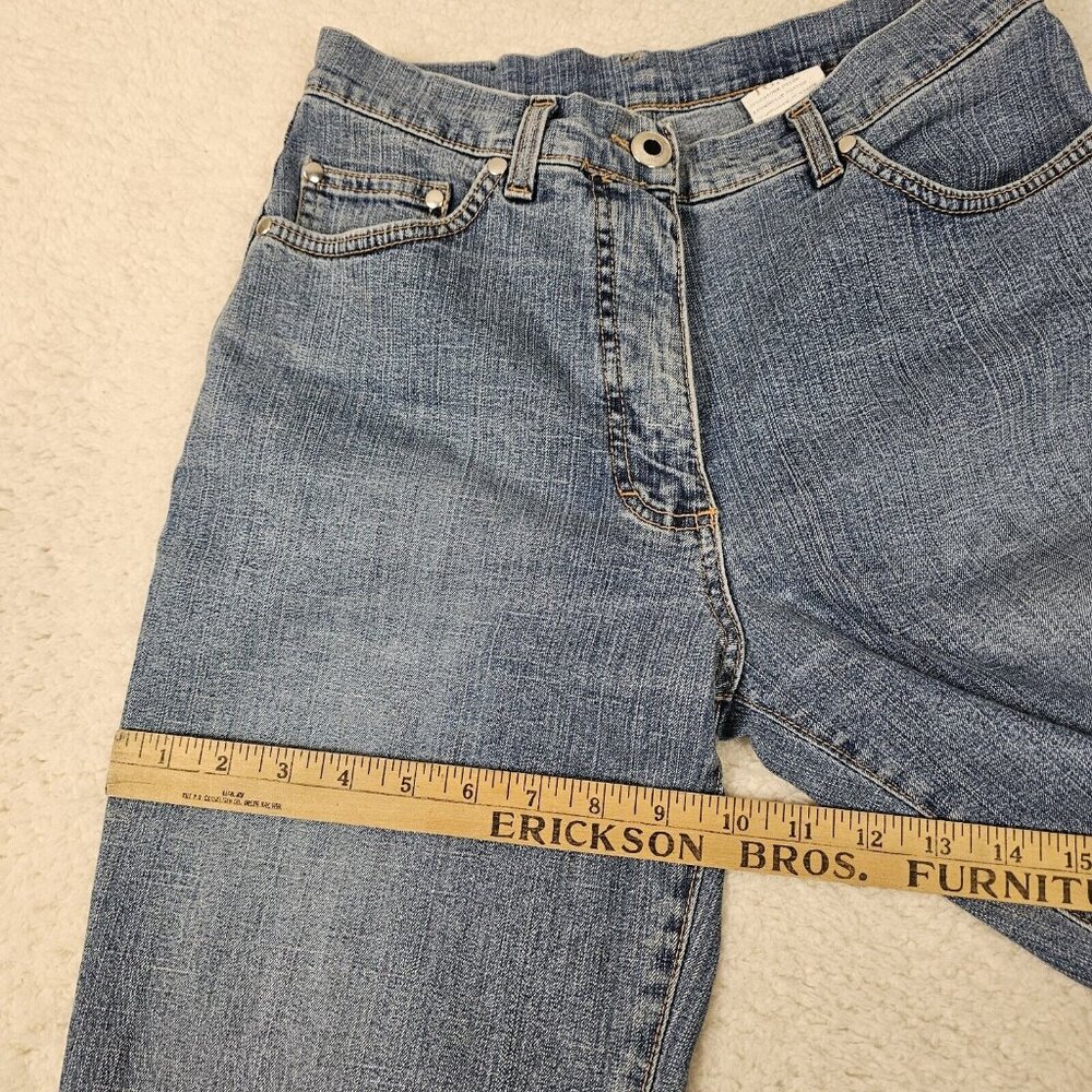 Y2K Iber Jeans Women's Size 28 Light Wash Blue Denim Karen High Waisted Straight - Picture 9 of 14